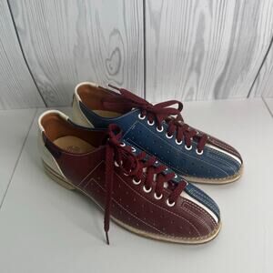 Vintage Dynamic Bowling Shoes Red Blue Taiwan 1990s/Y2K Size 6 Leather Womens